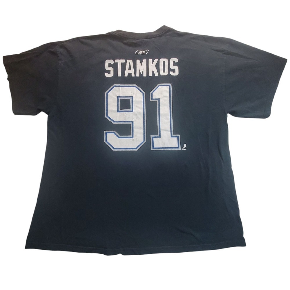 Reebok Tampa Bay Lightning Stamkos #91 NHL Hockey Jersey T-Shirt‎ Mens Size XL